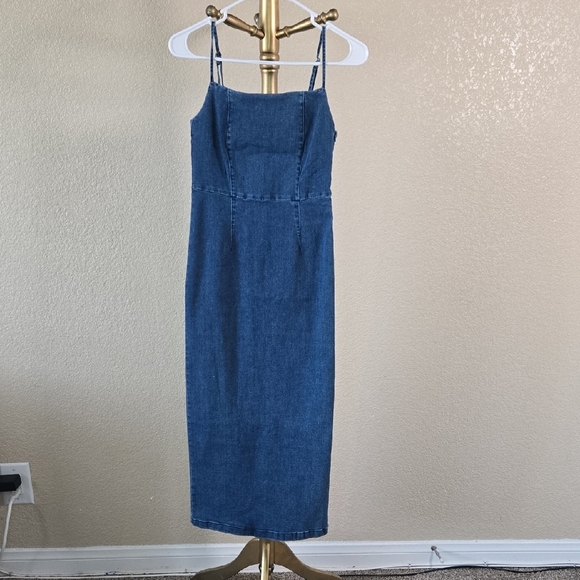 Vero Moda Blue Denim Midi Dress - Picture 3 of 10